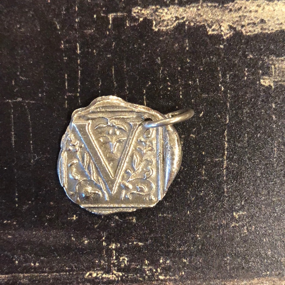 Letter “V” Century Insignia Charm Waxing Poetic